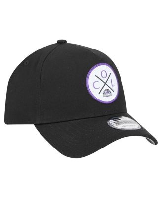 Men's Black Colorado Rockies 9FORTY A-Frame Adjustable Hat