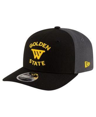 Men's Black/Charcoal Golden State Warriors Statement Edition Jersey Hook 9SEVENTY Stretch-Snap Hat