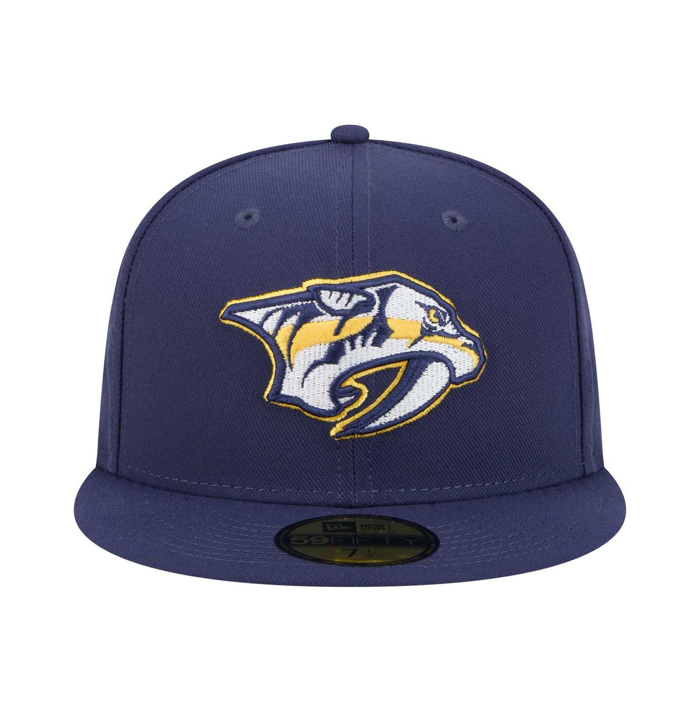 Мужская кепка New Era Navy Nashville Predators Core 59FIFTY Fitted Hat — фото 5