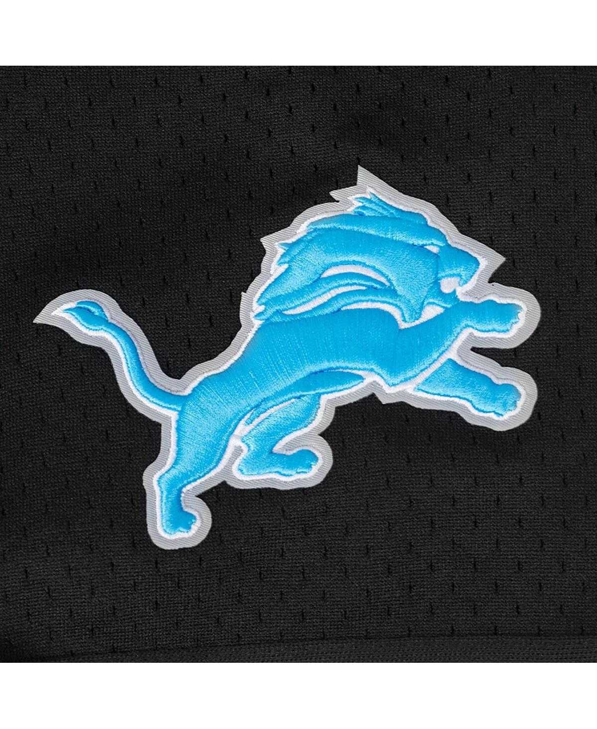 PRO STANDARD MEN'S AMON-RA ST. BROWN BLACK DETROIT LIONS PLAYER NAME NUMBER MESH BUTTON-UP BASEBALL SHIRT 