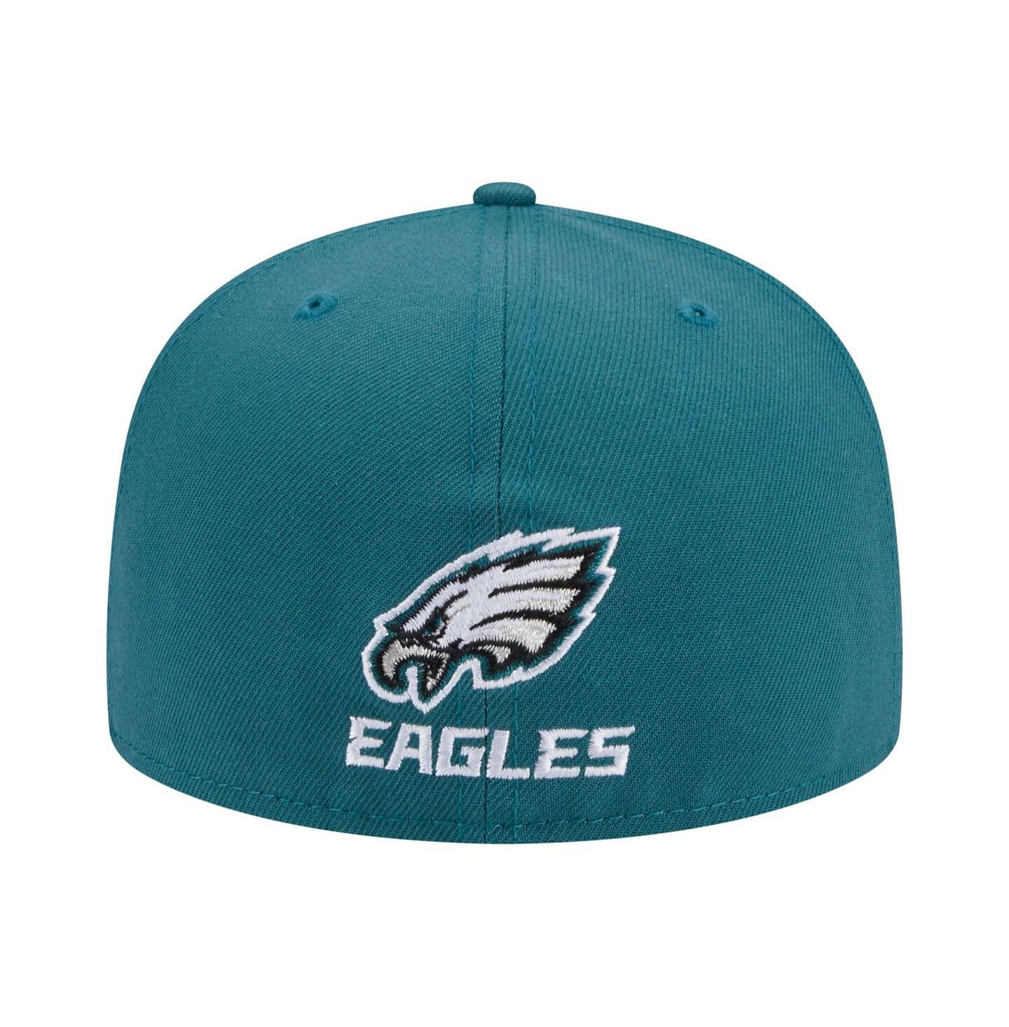 Мужская кепка New Era Midnight Green Philadelphia Eagles Ransom 59FIFTY Fitted Hat — фото 3