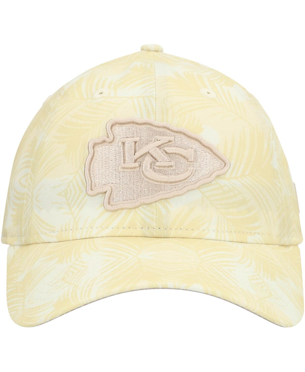 New Era Women's Cream Kansas City Chiefs Frond 9twenty Adjustable Hat In Cream