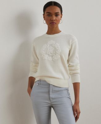 Lauren Ralph Lauren Women's Floral-Logo Combed Cotton