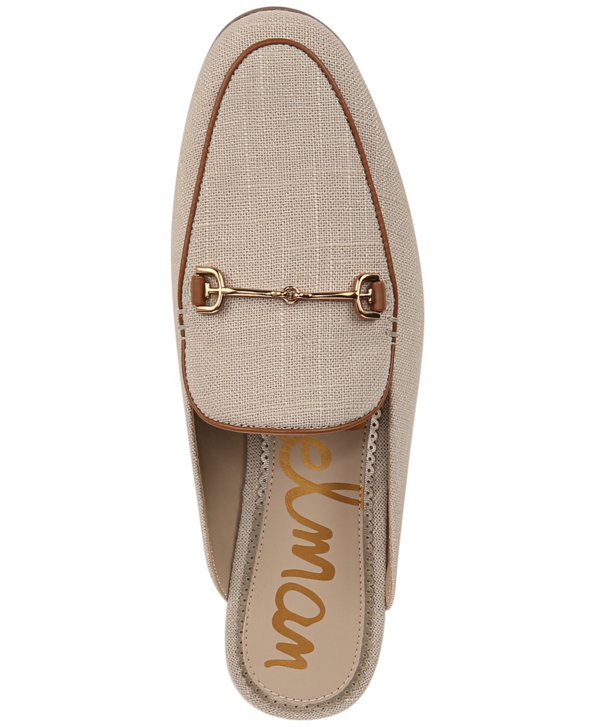 Shop Sam Edelman Women's Linnie Tailored Mules In Natural Fabric