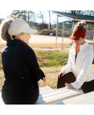 Women's Adjustable High Ponytail Running Hat - Cream