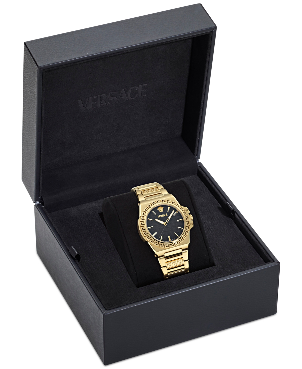 Versace Greca Reaction Watch, 38mm In Gold