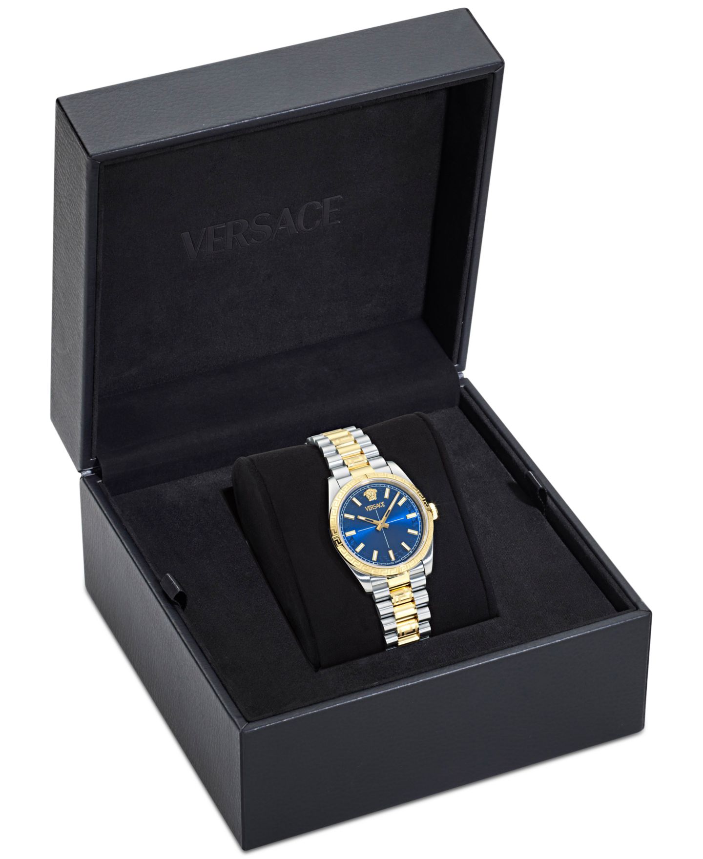 Женские часы Versace Swiss Millenyium Two-Tone Stainless Steel Bracelet Watch 32mm — фото 4
