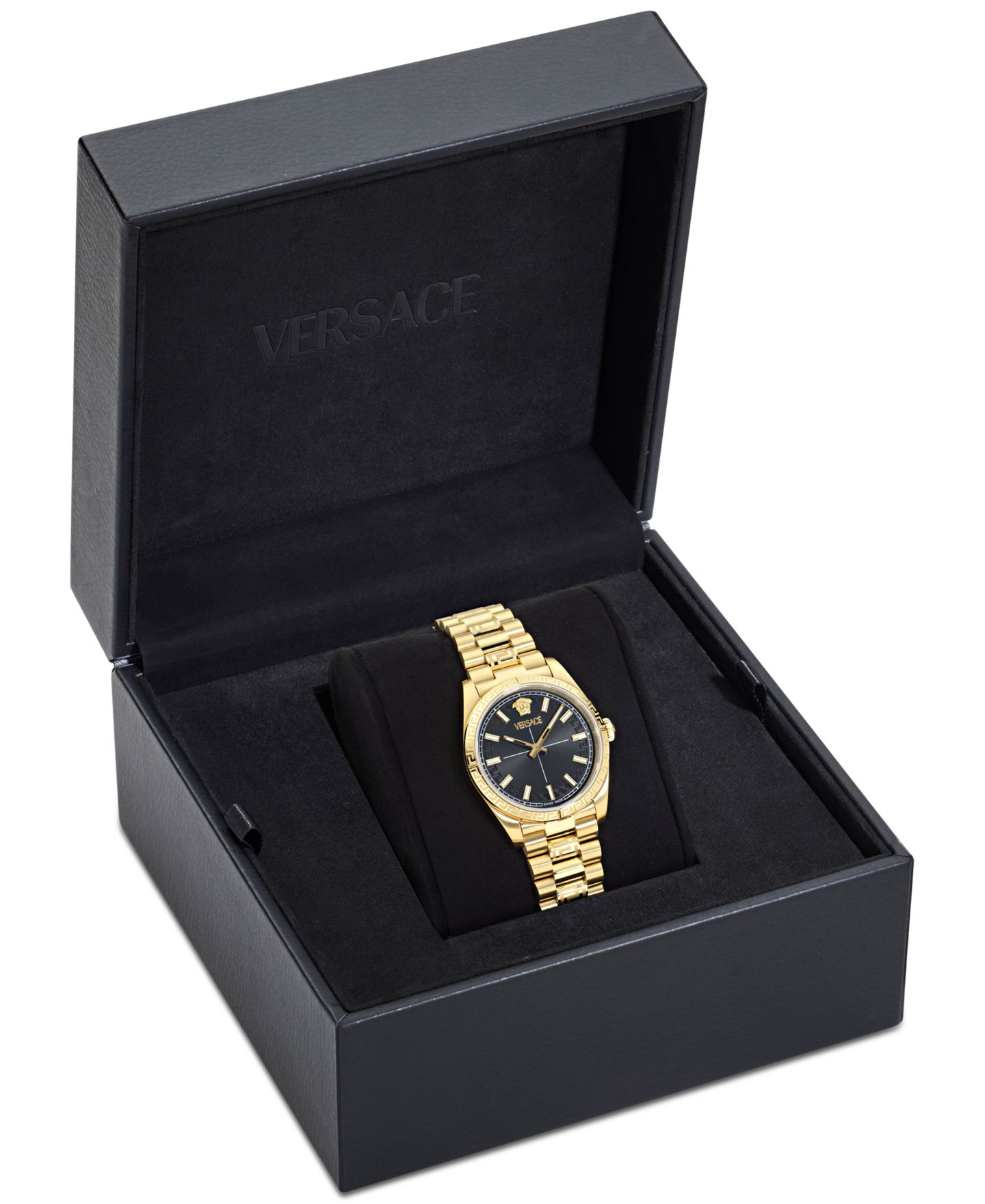 Женские часы Versace Swiss Millenyium Gold Ion Plated Bracelet Watch 32mm — фото 4