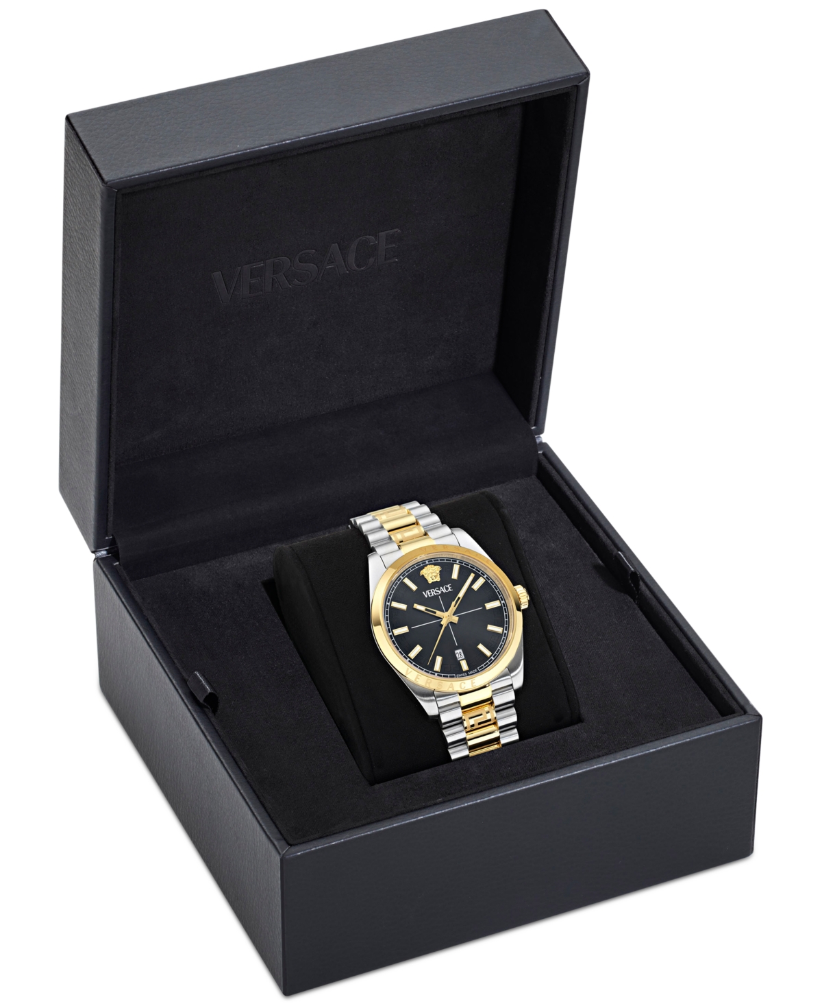 Versace Men's Swiss Millenyium Two-tone Stainless Steel Bracelet Watch 40mm In Two Tone