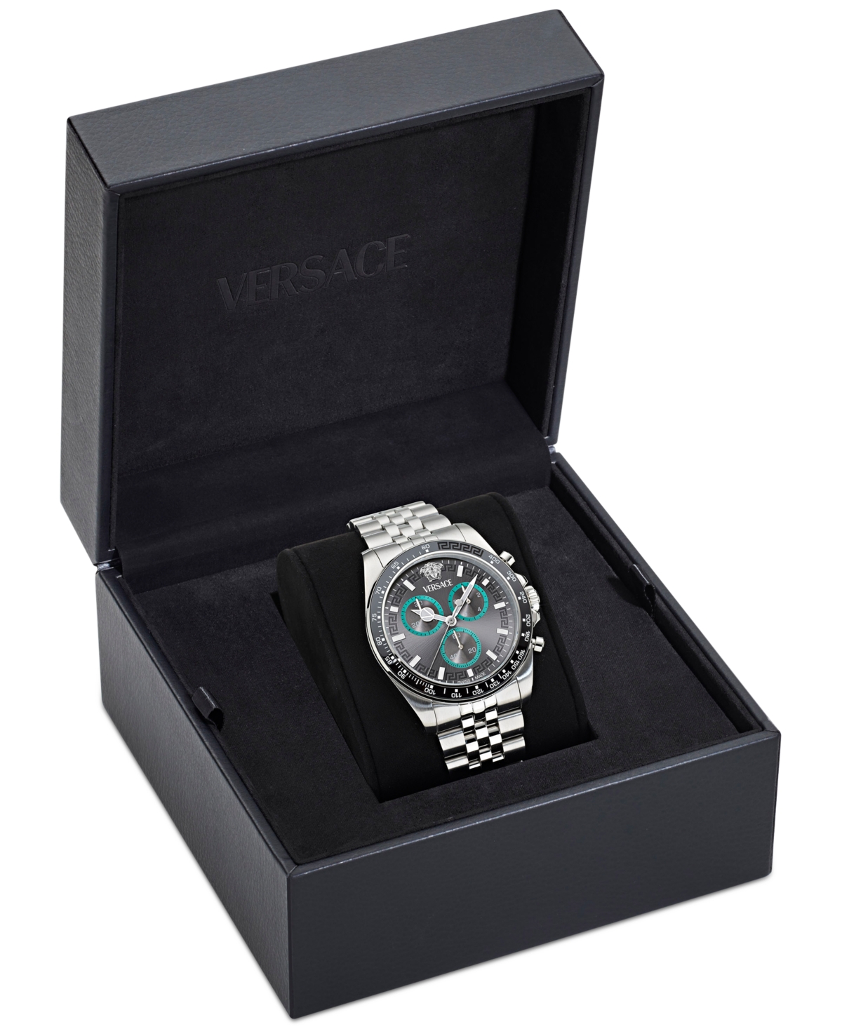 Versace Greca Chrono 43mm In Stainless