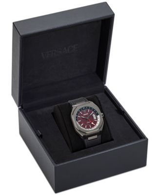 Men's Swiss Automatic V-Contempo GMT Black TPU Strap Watch 40x48mm