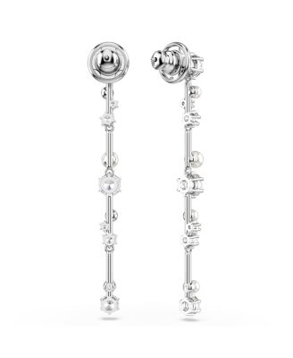 Constella Rhodium Plated Drop Earrings