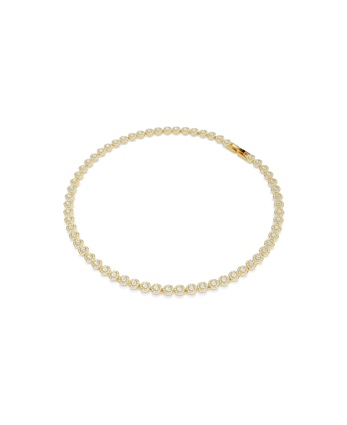 Shop Swarovski Una Angelic Gold-tone Plated Round Cut Necklace And Bracelet Set