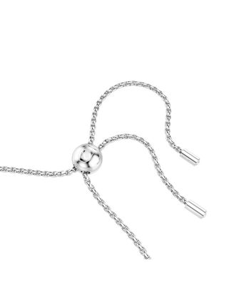 Matrix Round Cut White Rhodium Plated Tennis Bracelet