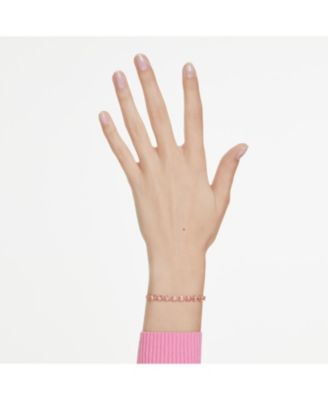 Matrix Pear Cut Pink Gold-Tone Plated Bracelet