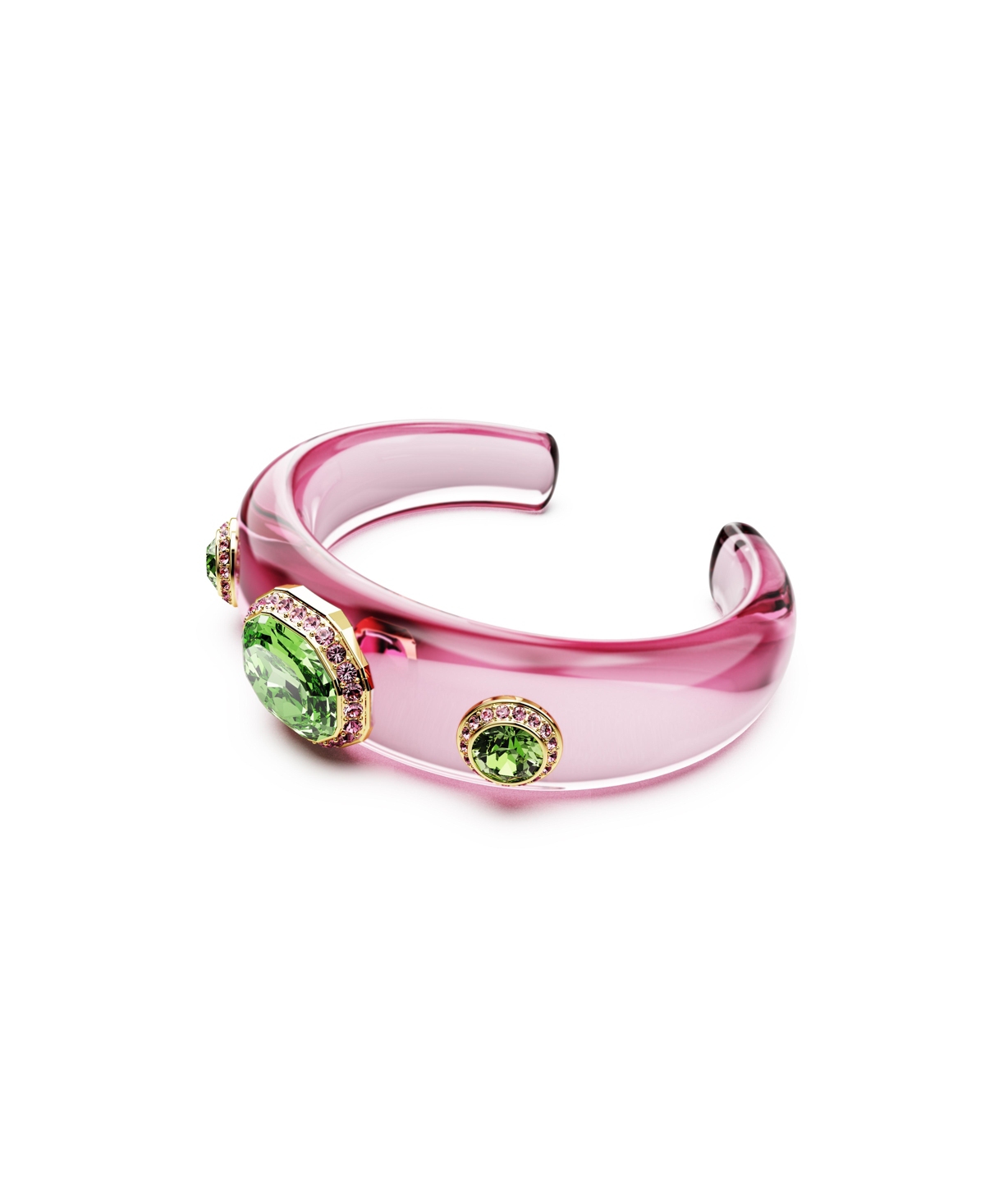 Shop Swarovski Dulcis Mixed Cuts Multicolored Gold-tone Plated Cuff Bracelet