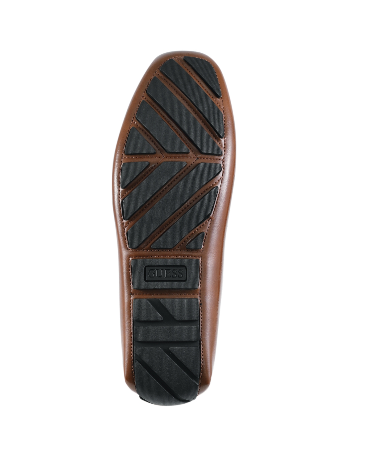 Guess Men's Ansto Logo Bit Detailed Driving Loafers In Medium Brown