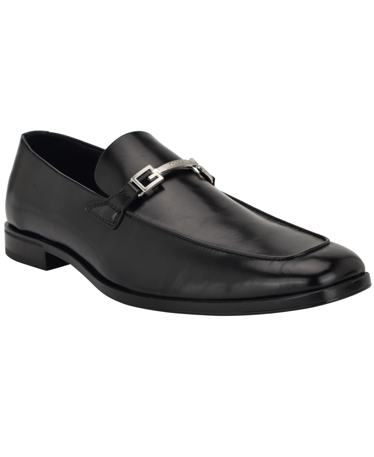 Men's Hacket Square Toe Slip On Dress Loafers - Black