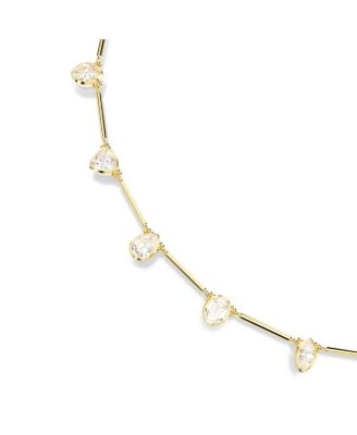 Imber Mixed Cuts White Gold-Tone Plated Tennis Necklace