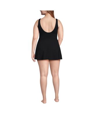 Women's DD-Cup Side Tie Mini Swim Dress Swimsuit