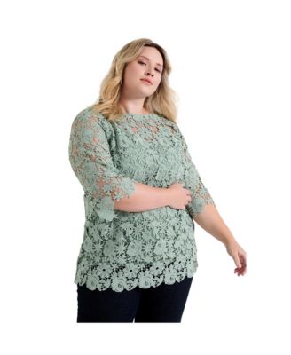 Women's June and Vie Allover Lace Top