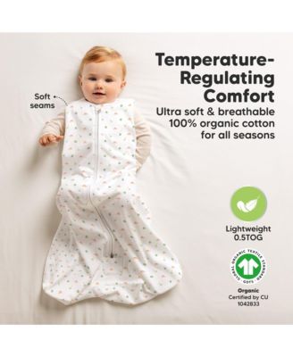 2-Pack Snooze Baby Sleep Sacks, Cotton Wearable Blanket, Soft Toddler Sleeping Bag, Smooth Zipper