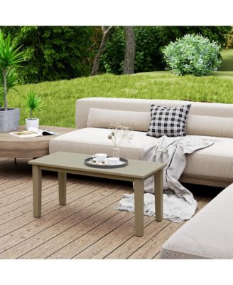 HDPE Outdoor Table, Recgle Slatted Patio Table,