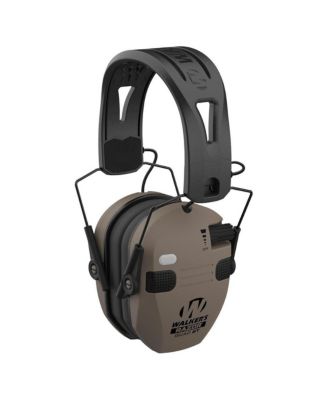 Razor Slim Quad Electronic Earmuffs with Bluetooth Technology (FDE) with Shooting Glasses (Clear)