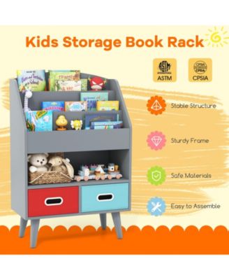Kids Bookshelf with Open Compartment for Toddlers for Easy Access to Books and Toys