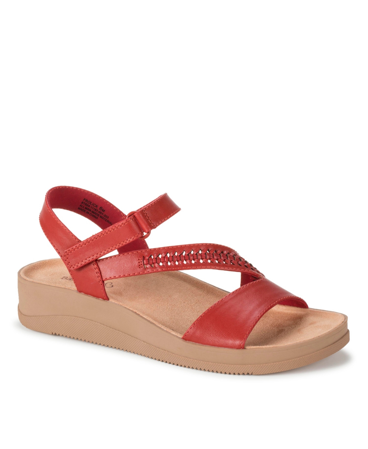Shop Baretraps Women's Frolick Asymmetrical Wedge Sandals In Cherry Red