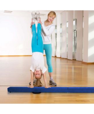 8 FT Folding Gymnastic Beam with Anti-slip Base Pine Wood Frame Carrying Handle