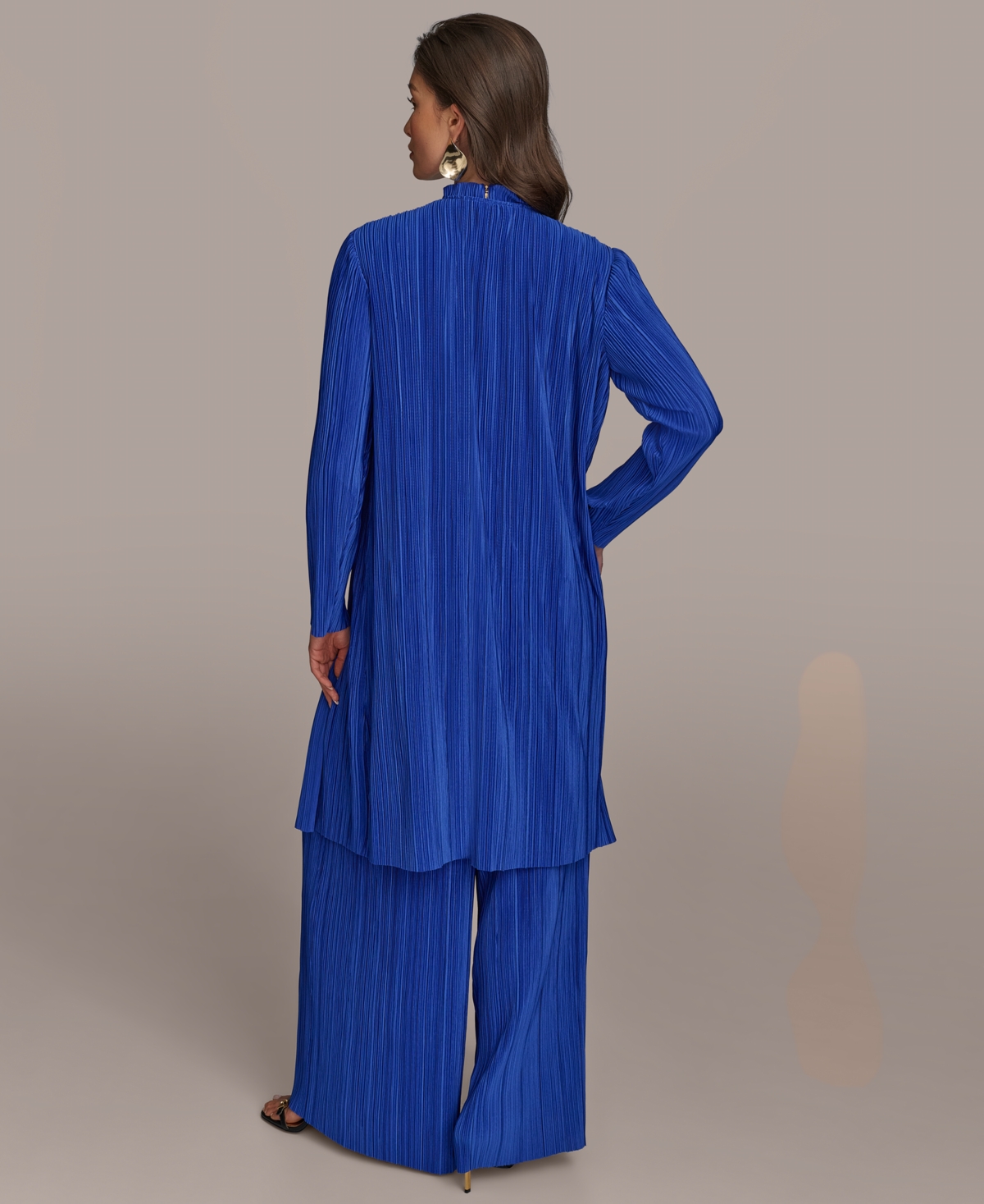 Shop Donna Karan Women's Open-front Plisse Cardigan In Marbella