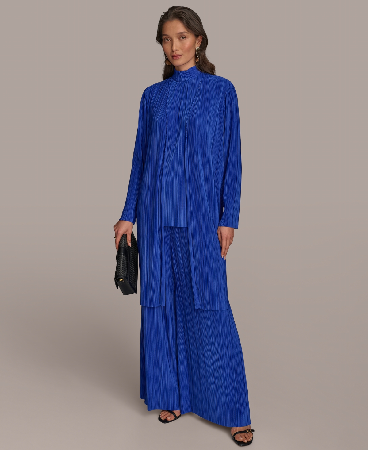 Shop Donna Karan Women's Open-front Plisse Cardigan In Marbella