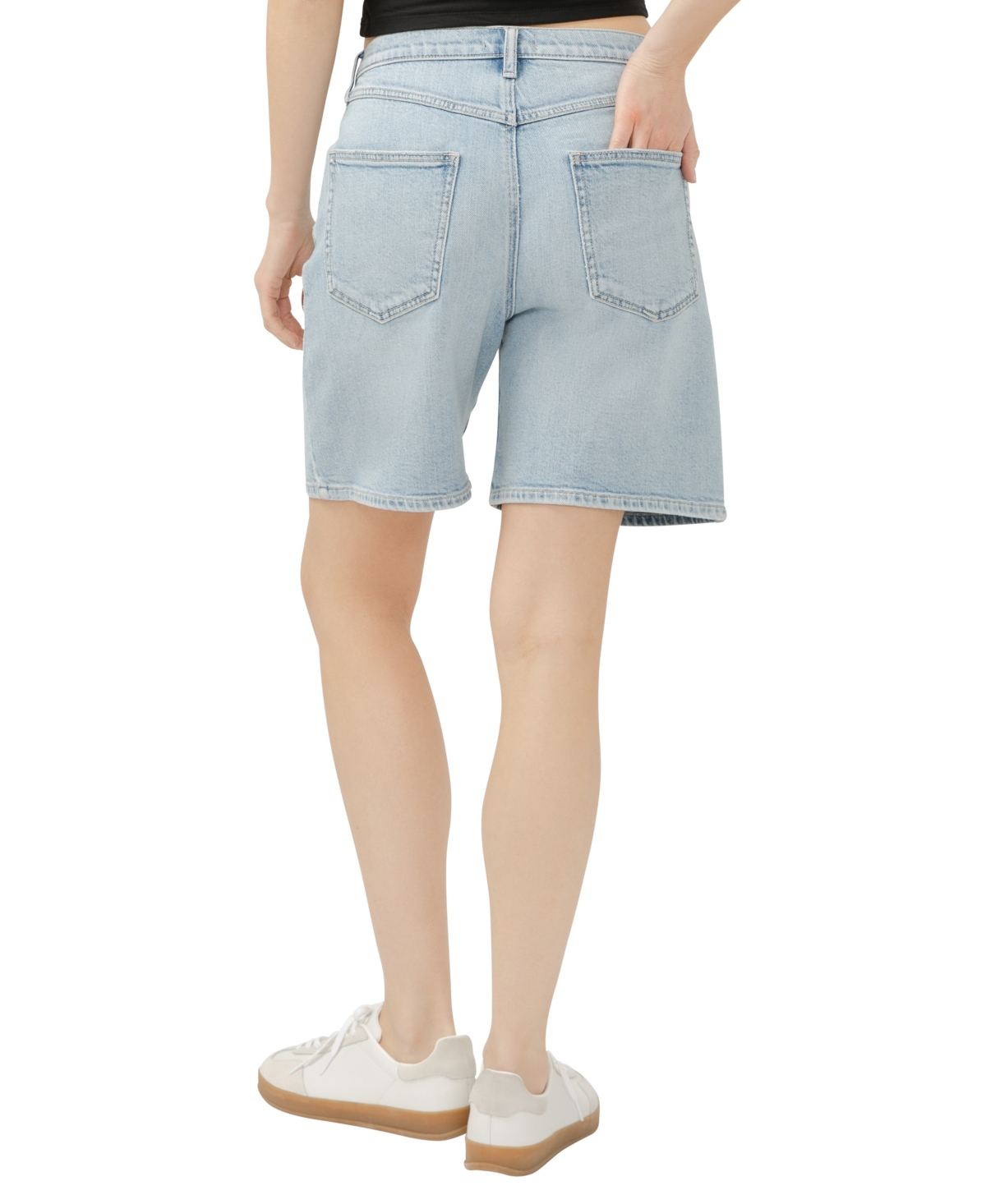 SILVER JEANS CO. WOMEN'S BE EASY HIGH RISE DRAWSTRING SHORTS 