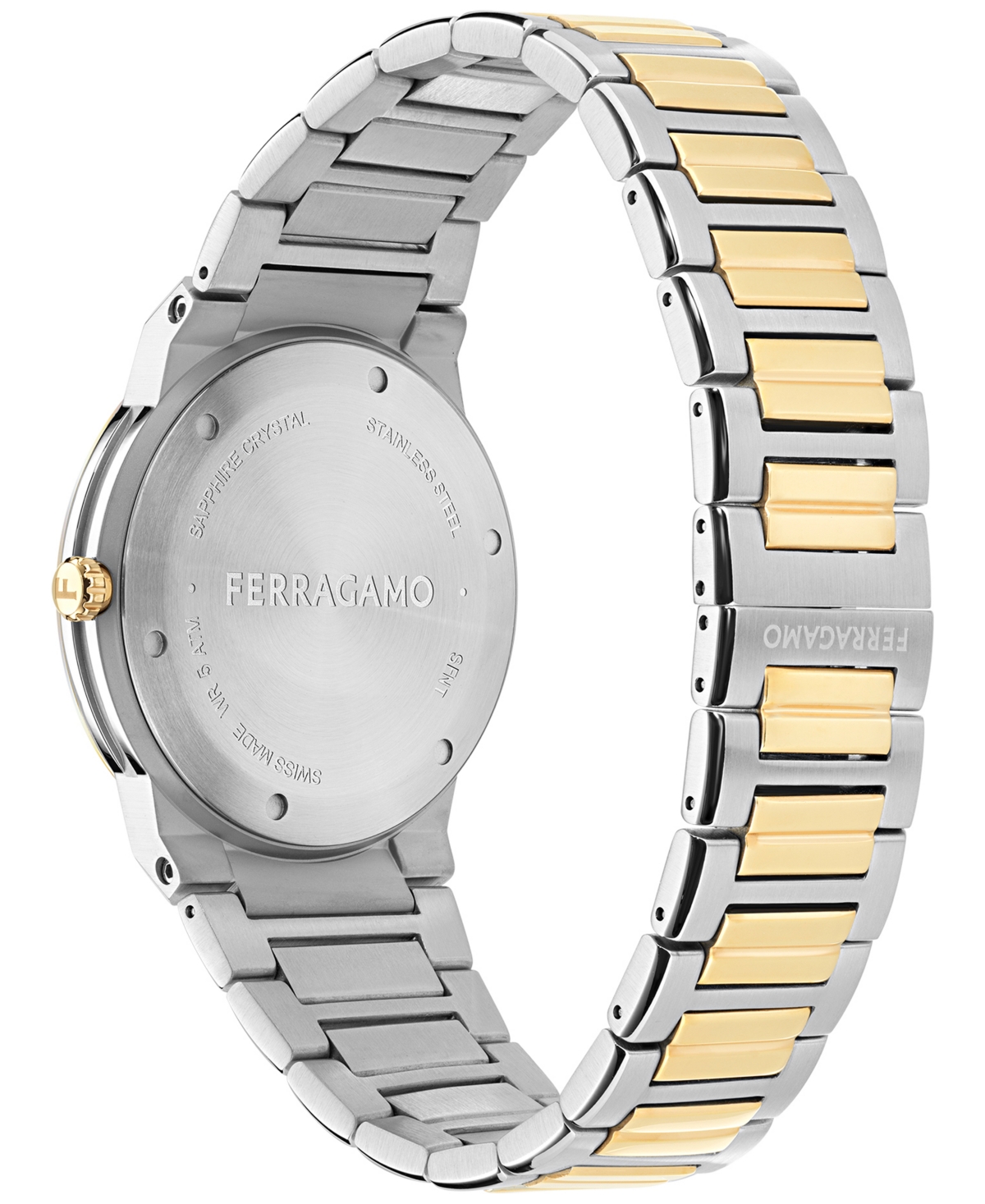 Ferragamo Sapphire Watch In Two Tone