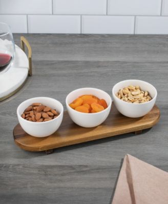 Tray with Condiment Bowls Set, 3 Pieces