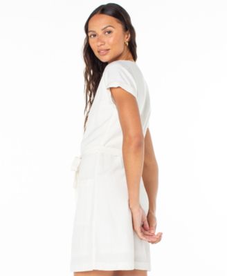 Juniors' Kona Belted Short-Sleeve Mini Dress