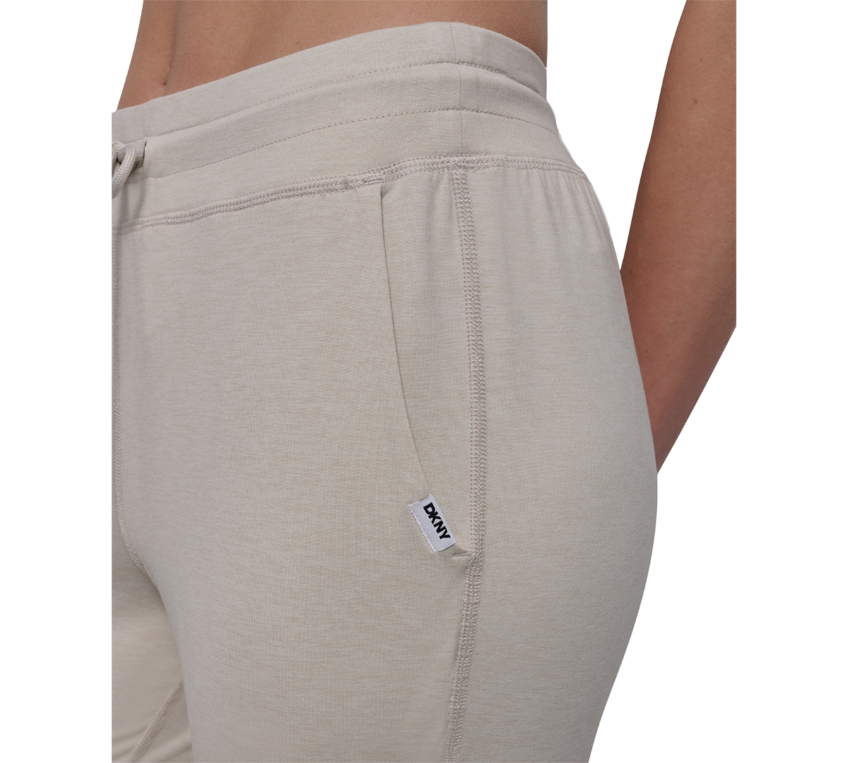 Dkny Sport Women's Spacedye High-waist Slim Joggers In Pebble Spacedye