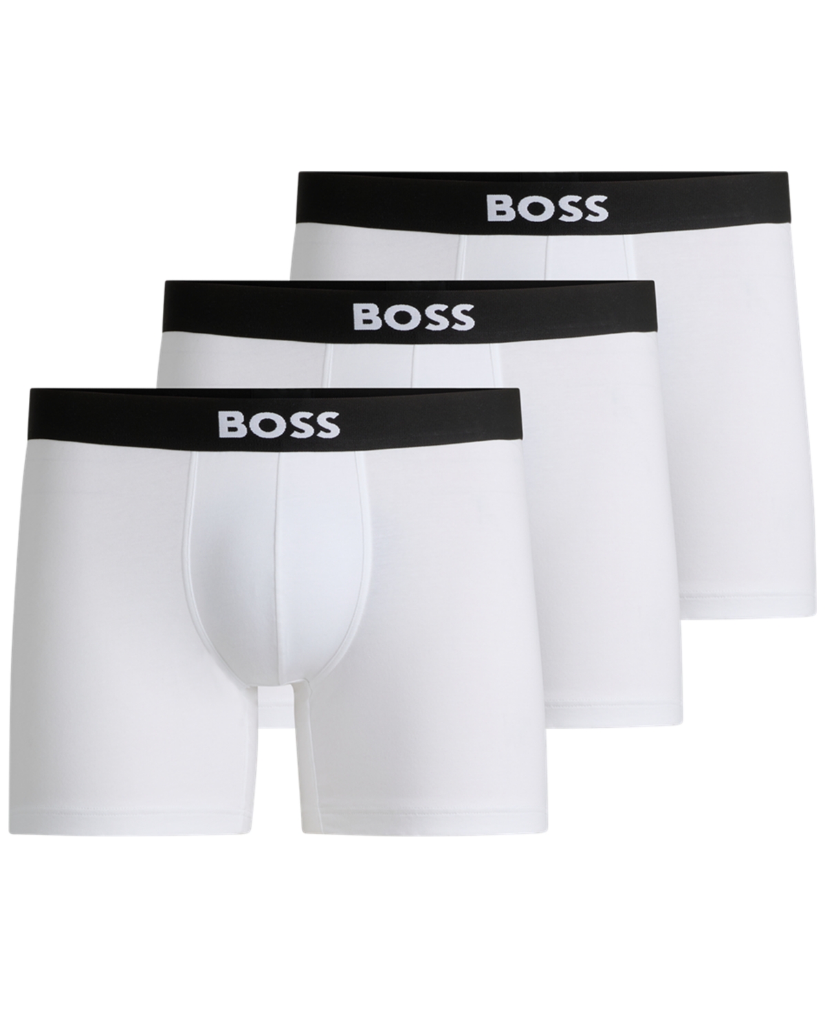 Shop Hugo Boss Men's 3-pack Logo Boxer Briefs In White