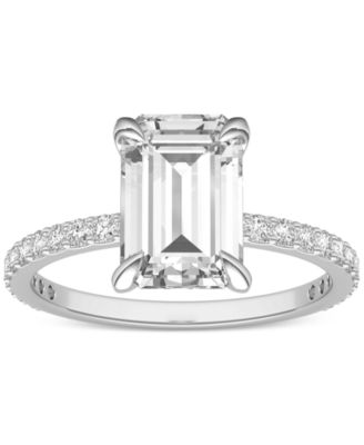 Moissanite Classic Basket Solitaire Engagement Ring (3 ct. t.w.) in 14k White Gold