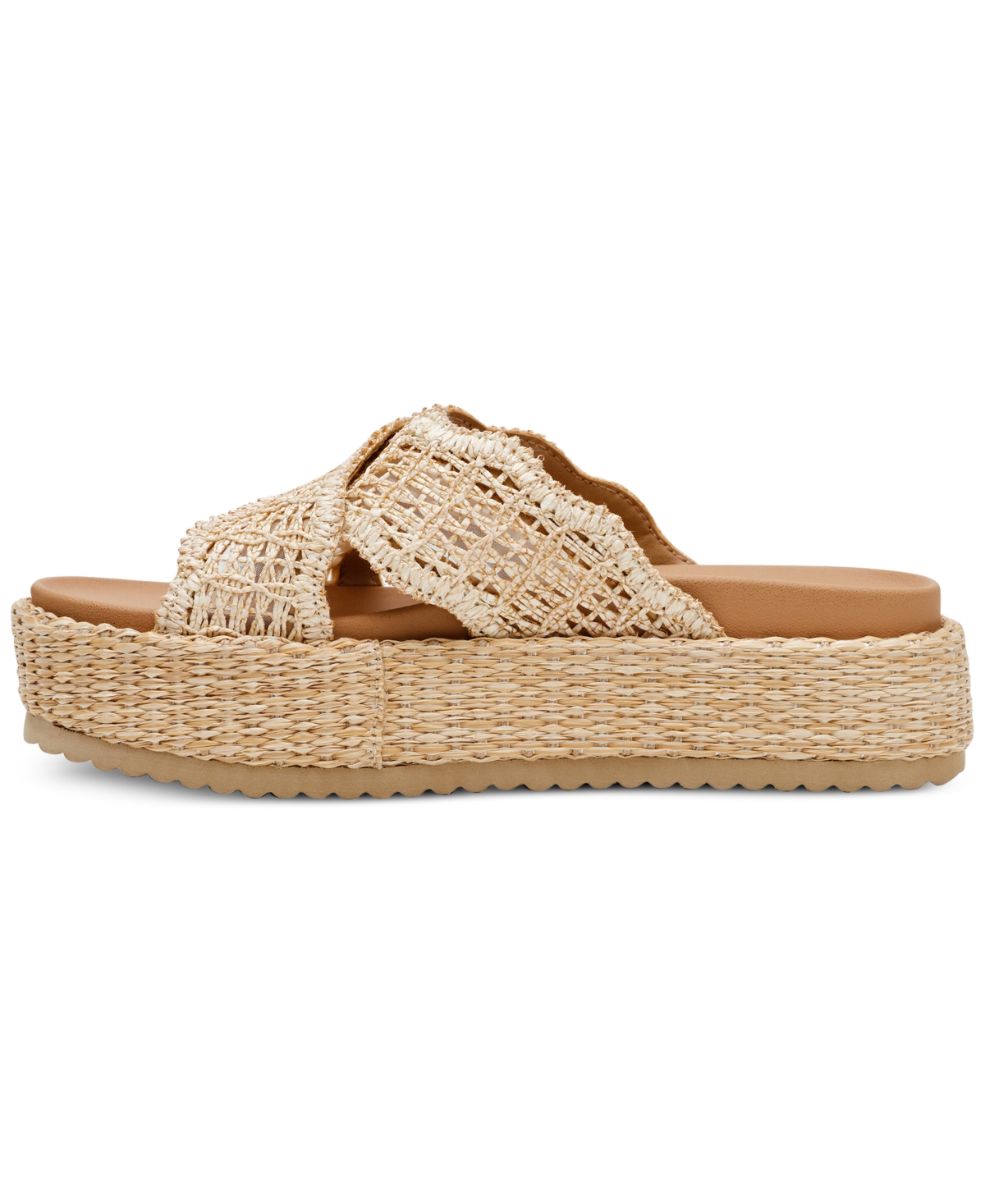 Dv Dolce Vita Women's Sivan Crisscross Platform Sandals In Natural Raffia
