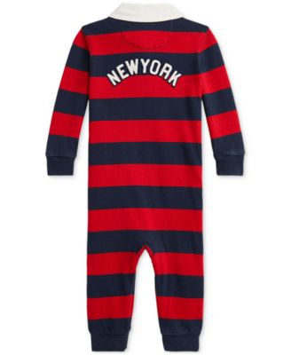 Baby Boys Striped Yankees Coverall