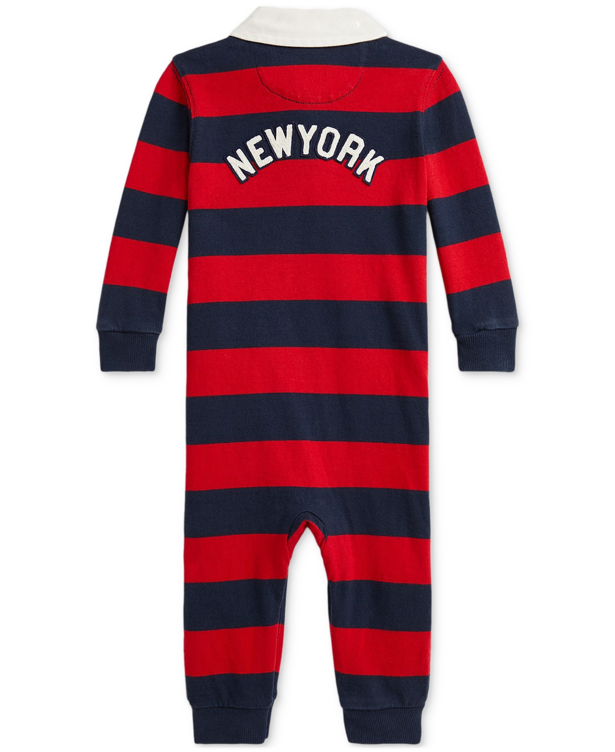Polo Ralph Lauren Baby Striped Yankees Coverall In Multi