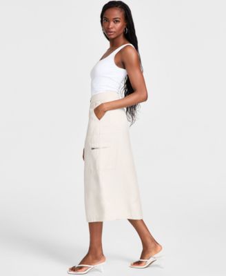 Women's Cargo Midi Skirt, Exclusively at Macy's