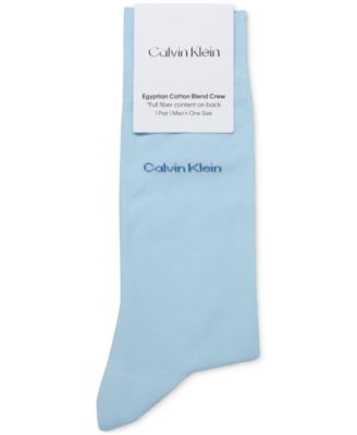 Men's Socks, Giza Cotton Flat Knit Crew