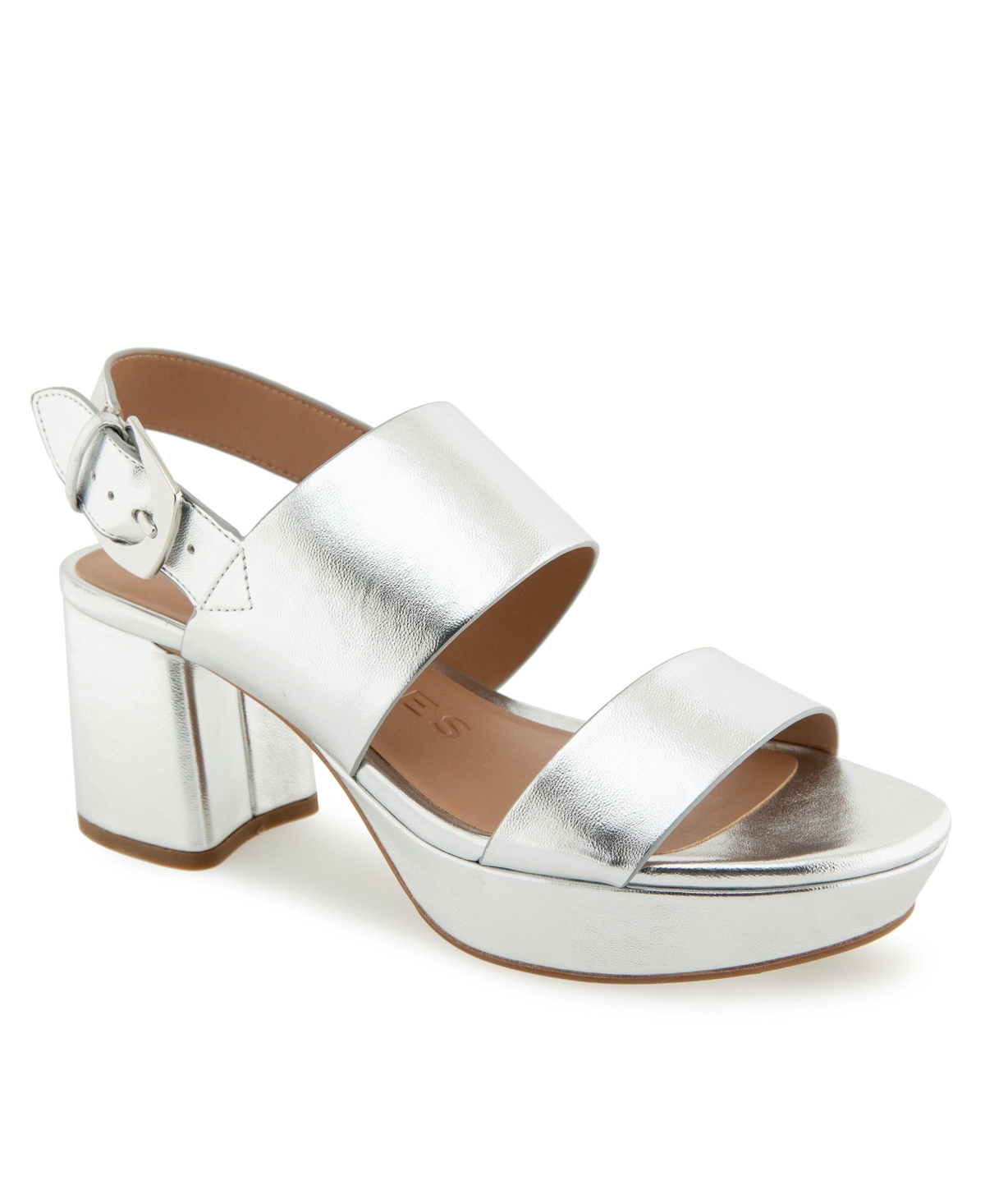 AEROSOLES WOMEN'S CAMILIA ROUND TOE PLATFORM SANDALS 