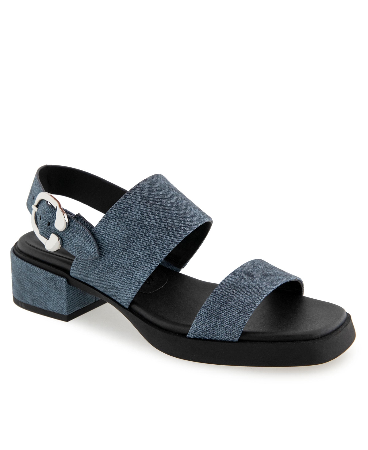 Women's Dove Dress Sandals - Blue Jean Faux Leather