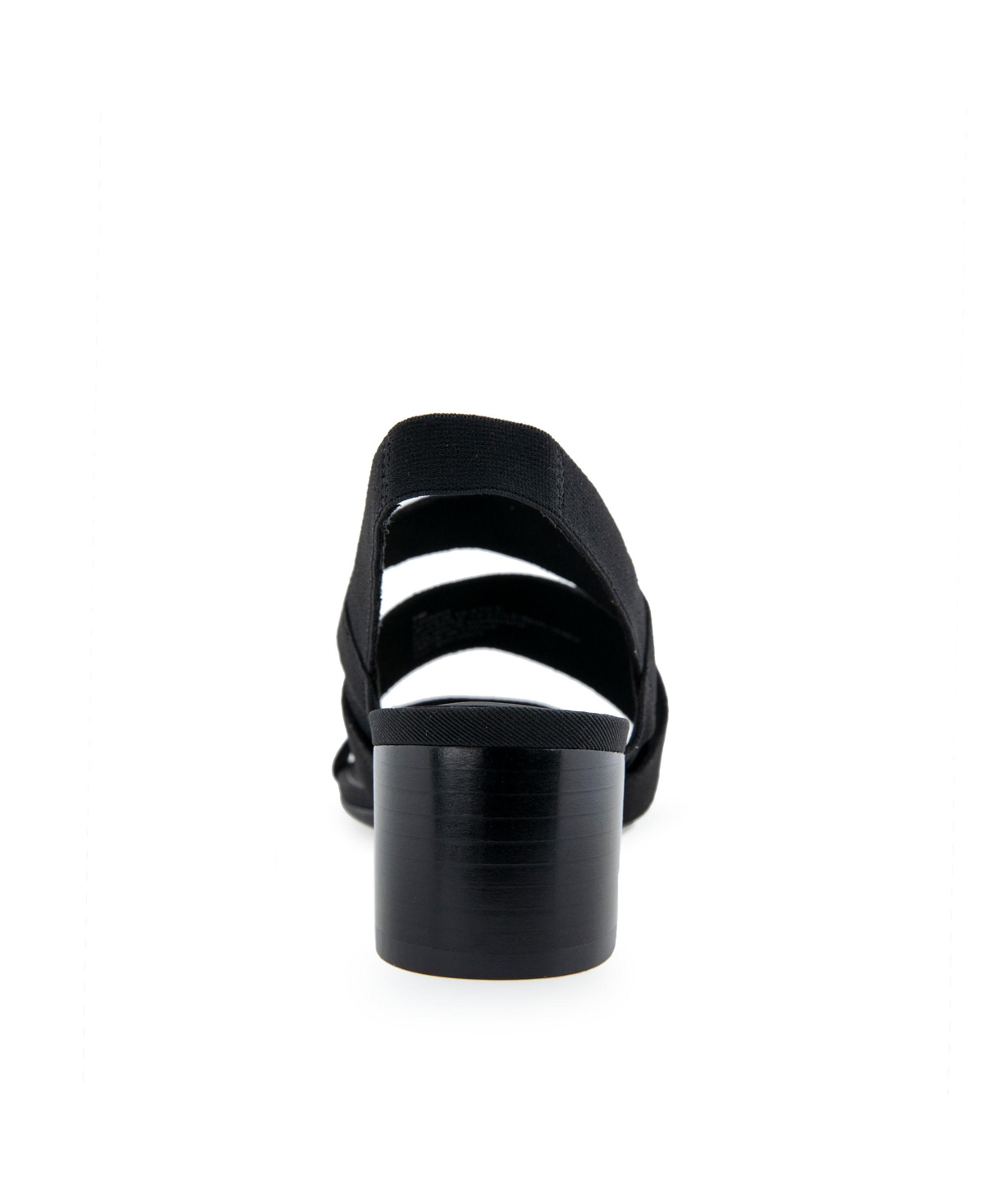 Shop Aerosoles Women's Chara Round Toe Slingback Sandals In Black Elastic
