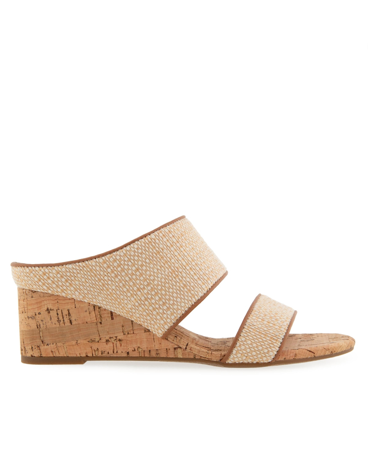 AEROSOLES WOMEN'S WHEELER ROUND TOE WEDGE SANDALS 