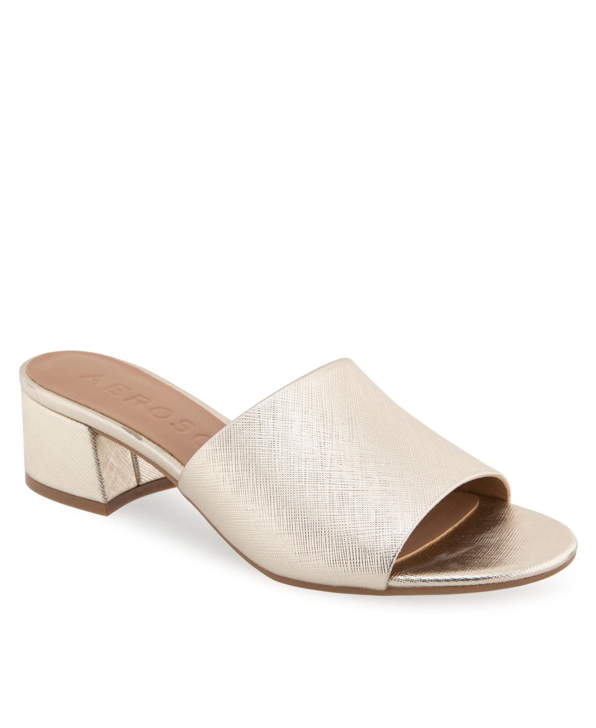 AEROSOLES WOMEN'S COMO ROUND TOE SLIDE SANDALS 